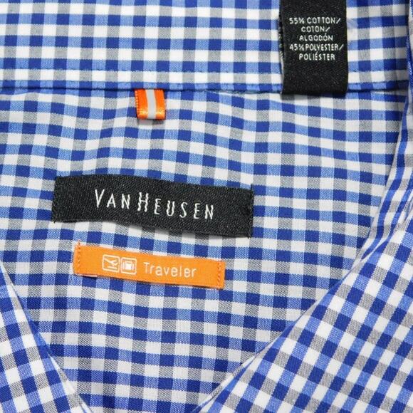 Van Heusen Cotton Polyester Long Sleeve Button Shirt Mens 17-17.5 XL - Picture 6 of 6